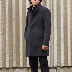 Men’s Wool Dress Jacket - Charcoal Grey Large